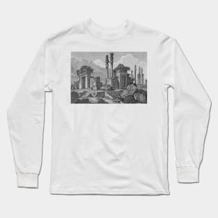 Greek neoclassical landscape Long Sleeve T-Shirt